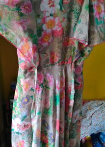 Floral Print Chiffon Dress