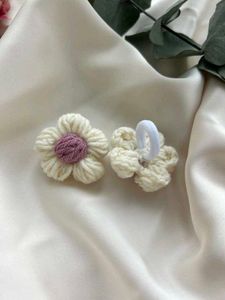 Flower Hair Tie Set - Handmade
