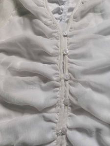 Elegant White Sheer Top