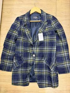 Classic Plaid Blazer Jacket