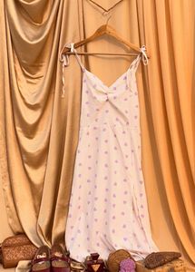 Heart Print Tie Strap Dress
