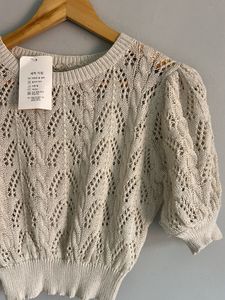 Crochet Puff Sleeve Top