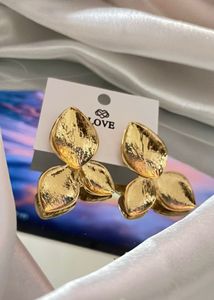 Gold Leaf Statement Earrings