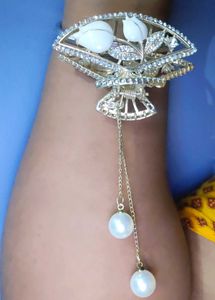 Pearl &amp; Rhinestone Floral Hair Clip