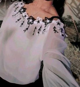 Elegant Floral Embroidered Top