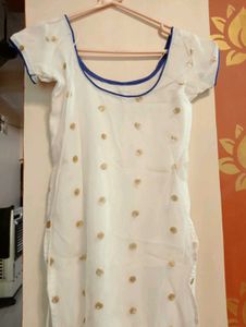 White Embroidered Kurti