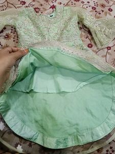 Elegant Mint Pakistani Sharara Dress