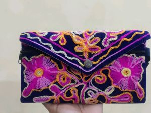 Multicolored Cloth Clutch / Purse