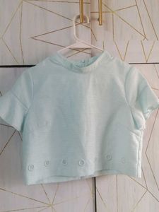 Cute Light Blue Crop Top