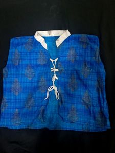 Blue Ethnic Jacket For Girls!