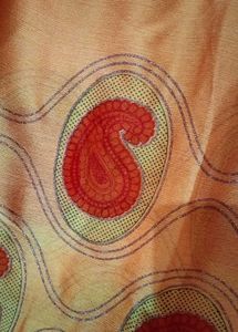 Beautiful Orange Sunset Shade Saree