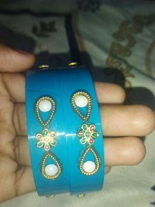 Blue & Stone Bangles