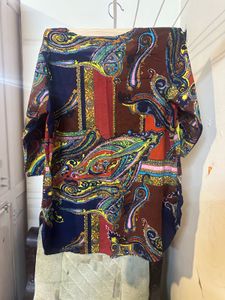 Jungle Print &amp; Multi Colour Top XL With Navy Jeans