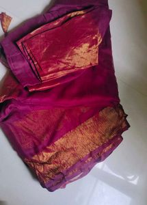 Purple Chiffon Saree