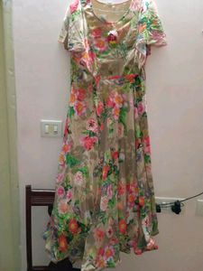 Floral Maxi Dress With Cancan