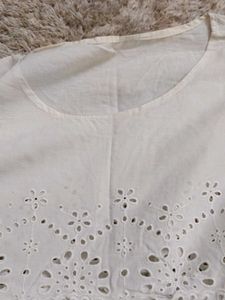 White Embroidered Top