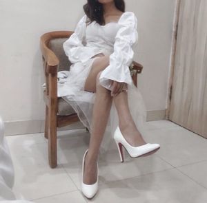White Corset Hi-Lo Dress