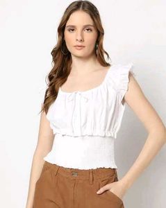 Cute White Eyelet Top
