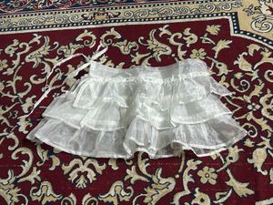 White Ruffled Mini Skirt