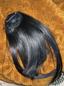 Black Clip-in Bangs Hair Piece