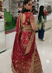 Designer Maroon Medium Sized Bridal Lehenga