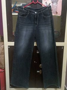 Wide Leg Black Jeans