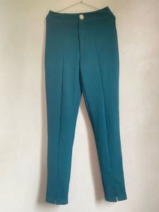 Shein Ultra High Waist Stylish Teal Pants
