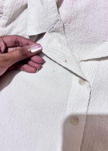 zudio short white shirt