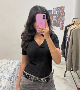 Collared Top Black Very Versatile