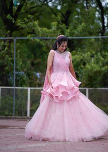 Elegant Pink Ethnic Gown
