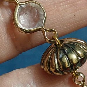 Crystal Golden Long Dangler
