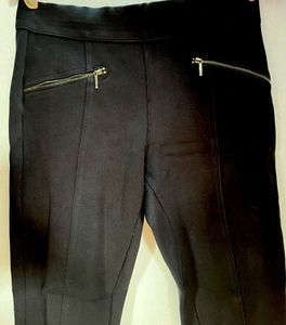 Black Zipper Detail Pants