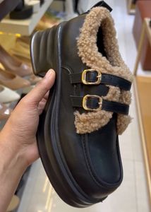 BUCKLE FUR LOAFER BRAND NEW Size 36