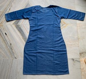 Long Jeans Top ,blue Colour