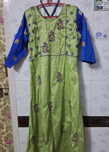 Green & Blue Ethnic Gown  2xl