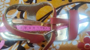 Red Ankle Strap Sandals - Size 6