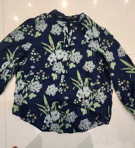 Vero Moda Floral Print Blue Top