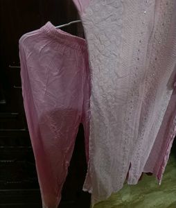 Pink Kurti With Pant