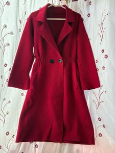 Elegant Red Trench Coat