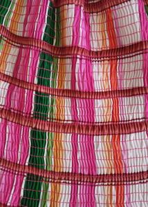 Colorful Plaid Smocked Top