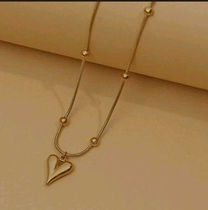 Combo Heart Link Bracelet + Pendant (Anti Tarnish)