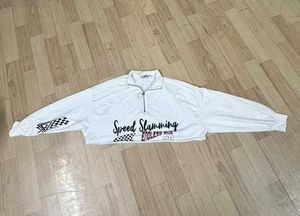 Roadster Graphic Printed Cropped Sweatshirt.