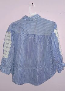 Blue Checkered Top For Girls