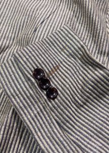 shimmer Striped Button-Down Blazer