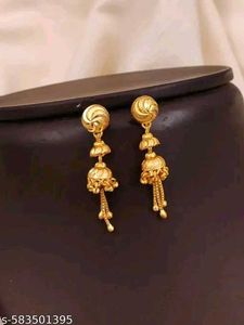Elegant Gold Tone Dangle Earrings