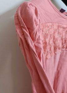Cute Pink Long Sleeve Top