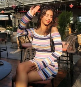 PRICE DROP!!! Striped off shoulder mini dress