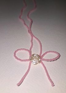 Beaded Bow Necklace