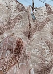 Vintage Print Ruffle Dress