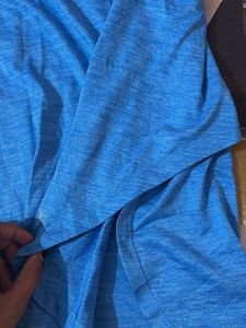 Blue Layered Hem T-Shirt